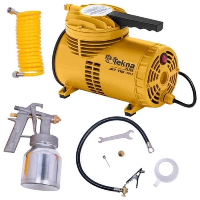 Compressor de Ar Direto 40 psi 1/4 hp com Kit bivolt CD1251BK tekna - Imagem 1
