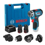 Parafusadeira Furadeira GSR 12V-15FC 5 em 1 12V com 2 Baterias 2,0Ah Carregador Bivolt e Maleta – BOSCH-06019F60E0-000