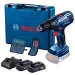 Parafusadeira Furadeira de Impacto GSB180-LI 1/2 Pol. 18V com 2 Baterias Lí-Íon 2,0Ah Carregador Bivolt e Maleta com Acessórios – BOSCH-06019F83E1-000