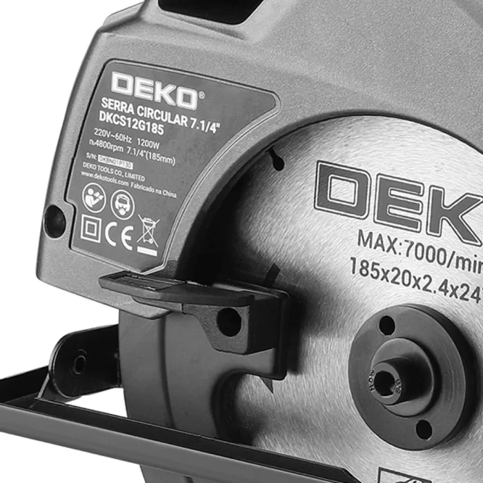 Serra Circular Profissional 7.1/4 Pol. 1200W . – DEKO-DKCS12G185 - Imagem 2