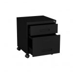 Arquivo Gaveteiro Volante de Aço 2 Gavetas Home Office Preto – ultra Móveis - Imagem 2