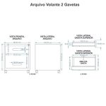 Arquivo Gaveteiro Volante de Aço 2 Gavetas Home Office Preto – ultra Móveis - Imagem 3