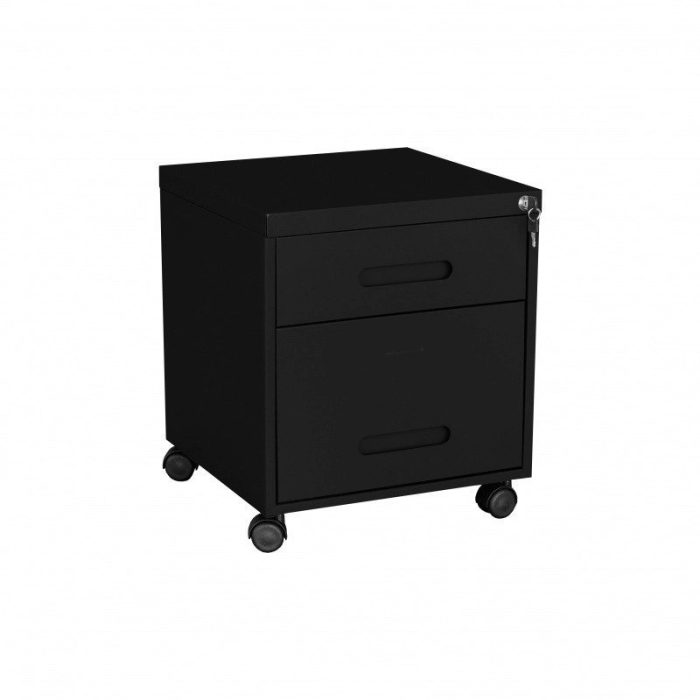 Arquivo Gaveteiro Volante de Aço 2 Gavetas Home Office Preto – ultra Móveis - Imagem 1