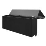Cabeceira Cama Box Estofada Casal Casal Imperador Suede Cinza/Negro – Simbal - Imagem 2