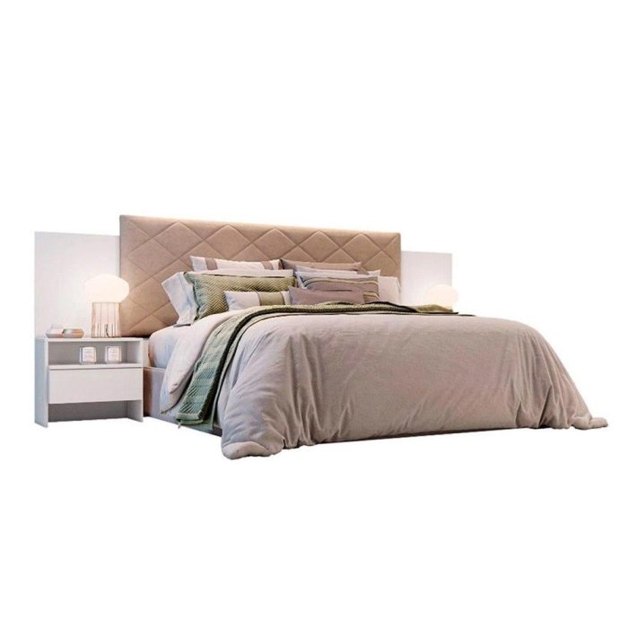 Cabeceira Cama Box Madeirado Casal Everest Plus c/ 2 Gavetas Cumaru/Fendi – Novo Horizonte - Imagem 2