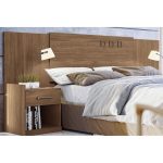 Cabeceira Cama Box Madeirado Casal/Queen Havana Plus c/ 2 Mesas e 2 Gavetas Jatobá – Santos Andirá