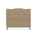 Cabeceira De Cama Box Casal 140 Cm Dunas – Veludo Bege Escuro - Imagem 3