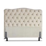 Cabeceira De Cama Box King 195 Cm Dunas Veludo Bege Claro - Imagem 2