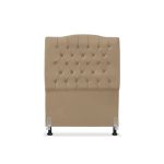 Cabeceira De Cama Box Solteiro 90 Cm Dunas – Veludo Bege Escuro. - Imagem 3