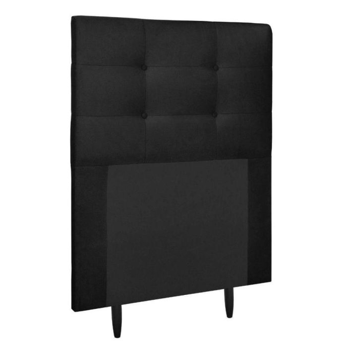 Cabeceira Estofada Cama Solteiro 90 Cm Helena Suede Preto - Imagem 1