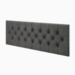 Cabeceira Estofada Painel Suspenso Cama Box Casal 1,40 Quarto Moderno Paris Com Captonê Suede Cinza – Lojas rpm - Imagem 2