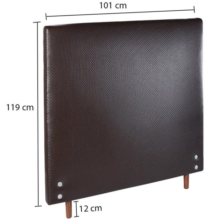 Cabeceira Estofada p Cama Box Solteirão 101cm Marrom Trama bf Colchões - Imagem 3