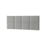 Cabeceira Painel Cama Box Queen Estofada Belize Veludo Cinza Claro - Imagem 2