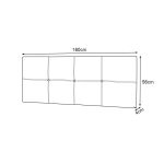 Cabeceira Painel Cama Box Queen Estofada Belize Veludo Cinza Claro - Imagem 3