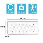 Cabeceira Painel Paris Casal Para Cama Box Branca – Estilo Capitone - Imagem 2