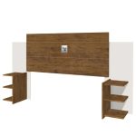 Cabeceira Para Cama Box Casal Regulável 1,40/1,60m Acapulco Jequitibá / Off White J&A