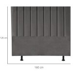 Cabeceira Queen Estofada Veneza 10 Diamond Linho Bege 160 x 60 rbl - Imagem 2