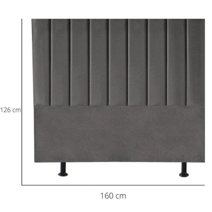 Cabeceira Queen Estofada Veneza 10 Diamond Linho Bege 160 x 60 rbl - Imagem 2