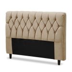 Cabeceira de Cama Box Casal 140 cm Capitone Istambul Dobuê – Bege - Imagem 2