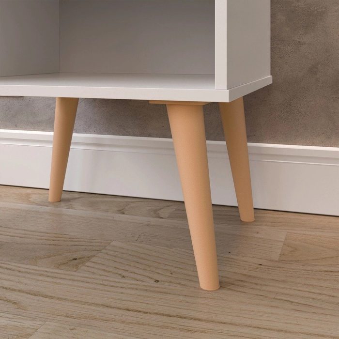 Conjunto 2 Mesas de Cabeceira Nicho Kit Mesinhas Decoração Quarto Retrô – Branco – Lojas rpm - Imagem 5