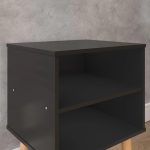 Conjunto 2 Mesas de Cabeceira Nicho Kit Mesinhas Decoração Quarto Retrô – Preto – Lojas rpm - Imagem 4