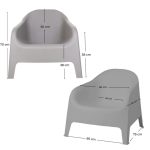 Conjunto 4 Poltronas Skarpo Cinza + Mesa Puket Cinza - Imagem 2