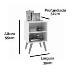 Conjunto Cabeceira Casal 1,40 Julia com Kit 2 Mesas de Cabeceira rpm – Preto – Lojas rpm - Imagem 6