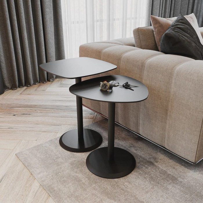 Conjunto Mesa de Canto Keva 40x40x53cm - Imagem 1