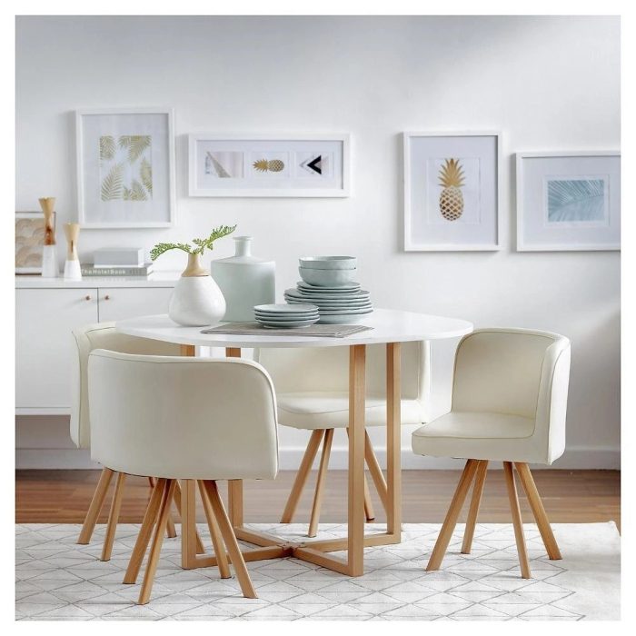 Conjunto Mesa de Jantar Pizza Just Home Collection - Imagem 2