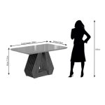 Conjunto Mesa para Sala de Jantar Ágata 130×80 Tampo MDF/Vidro 4 Cadeiras Paola Cimol Nature/Off White/Nude - Imagem 4