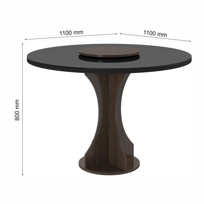 Conjunto Sala De Jantar 4 Cadeiras C/vidro York Imbuia – M. Arapongas - Imagem 2