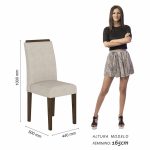 Conjunto Sala De Jantar 4 Cadeiras C/vidro York Imbuia – M. Arapongas - Imagem 3