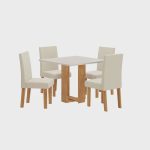 Conjunto Sala de Jantar Chiara Quadrada com 4 Cadeiras Vênus - Imagem 2