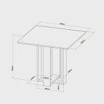 Conjunto Sala de Jantar Chiara Quadrada com 4 Cadeiras Vênus - Imagem 3