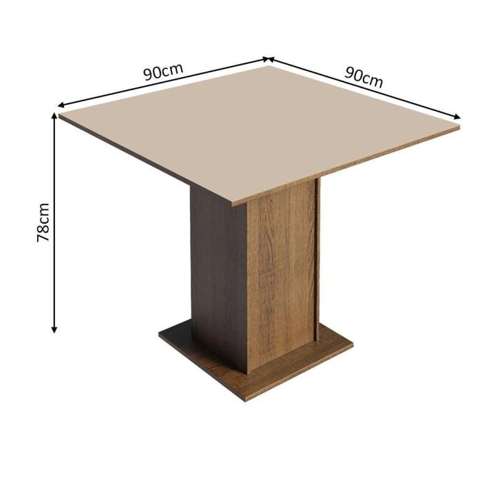 Conjunto Sala de Jantar Madesa Alana Mesa Tampo de Madeira com 4 Cadeiras - Imagem 3