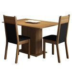 Conjunto Sala de Jantar Madesa Gabi Mesa Tampo de Madeira com 2 Cadeiras - Imagem 2