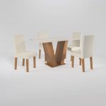 Conjunto Sala de Jantar Mesa Medelin com 4 Cadeiras Venus Viero - Imagem 2