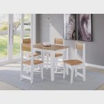 Conjunto Sala de Jantar Mesa Nicoli Retangular 110x68cm com 4 Cadeiras Delta