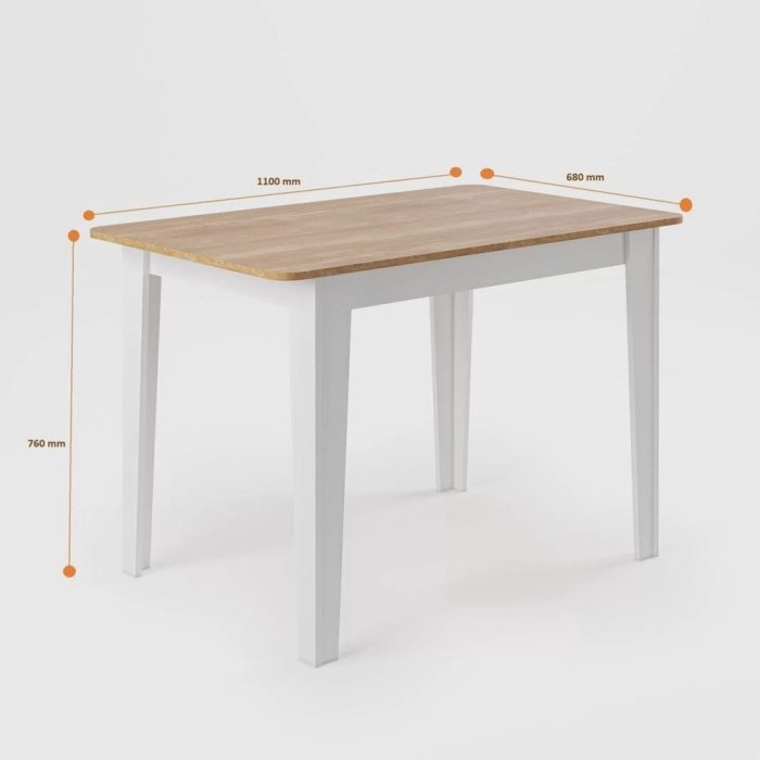 Conjunto Sala de Jantar Mesa Nicoli Retangular 110x68cm com 4 Cadeiras Delta - Imagem 3