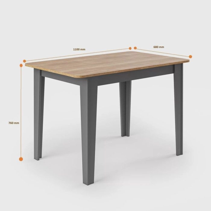 Conjunto Sala de Jantar Mesa Nicoli Retangular 110x68cm com 4 Cadeiras Delta - Imagem 3