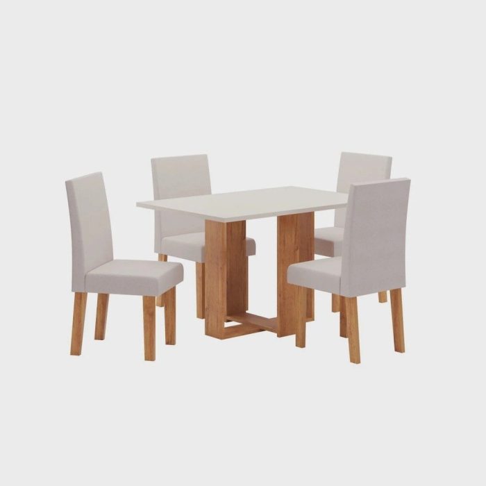 Conjunto Sala de Jantar Mesa Romantic com 4 Cadeiras Venus Viero - Imagem 2