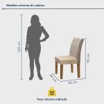 Conjunto Sala de Jantar Mesa Tampo de Vidro 4 Cadeiras Espanha Yescasa - Imagem 3