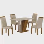 Conjunto Sala de Jantar com 4 Cadeiras Miami - Imagem 2