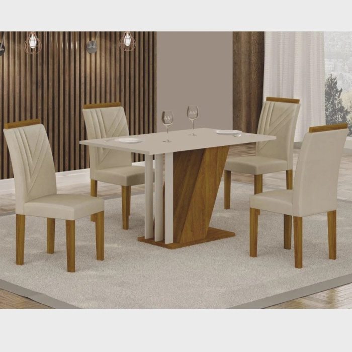 Conjunto Sala de Jantar com 4 Cadeiras Miami - Imagem 1