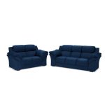 Conjunto Sofá Windsor Velut Azul 3 e 2 Lugares 2,04m e 1,59m – King House - Imagem 2