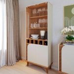 Cristaleira 2 Portas 5 Nichos Jurere Freijo Off White Matte Clb Freijo Off White Matte - Imagem 2
