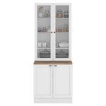 Cristaleira 4 Portas Unna Branco – Poliman