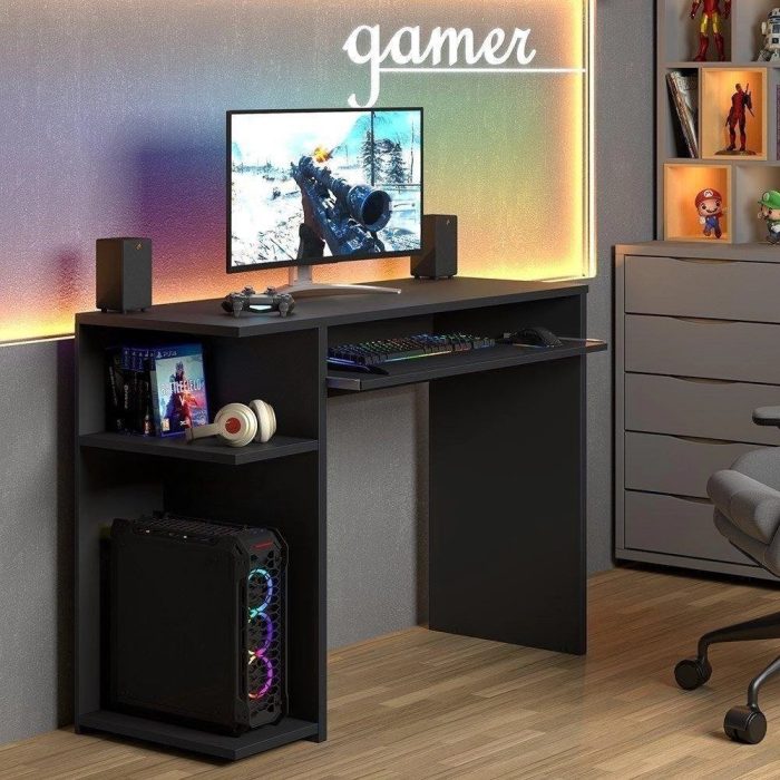 Escrivaninha Gamer Jm Preto – Jm3 - Imagem 1