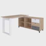 Escrivaninha Industrial para Escritório e Home Office em L 3 Gavetas 4 Nichos Home Office - Imagem 2