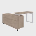 Escrivaninha Industrial para Escritório e Home Office em L 3 Gavetas 4 Nichos Home Office - Imagem 3